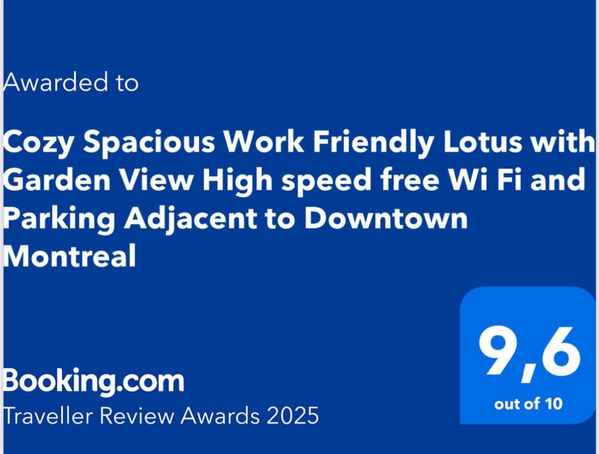 Cozy Spacious Work Friendly Lotus With Garden View High Speed Free Wi Fi And Parking Adjacent To Downtown Montréal Extérieur photo